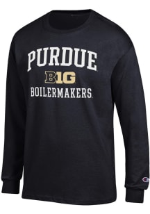 Champion Purdue Boilermakers Black Big Ten Jersey Long Sleeve T Shirt