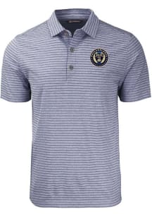 Cutter and Buck Philadelphia Union Mens Navy Blue Forge Stripe Short Sleeve Polo