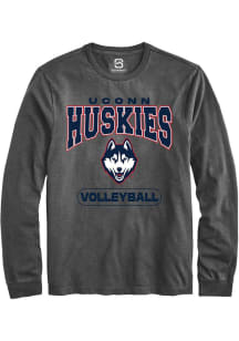 Summit Sportswear UConn Huskies Grey Volleyball Long Sleeve T Shirt