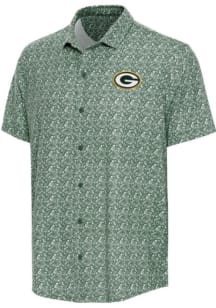 green bay packers dress shirt Green Bay Packers Cutter & Buck Big Tall Stretch Striped Oxford Long Sleeve Woven Button Down Shirt
