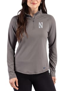 Cutter and Buck Northwestern Wildcats Womens Purple Prospect Eco Qtr Zip