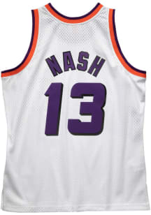 Steve Nash  Mitchell and Ness Phoenix Suns Mens White Swingman Big and Tall Hooded Sweatshirt