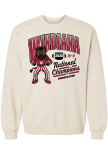 Summit Sportswear Indiana Hoosiers Mens Ivory 2025 CFP National Champions WINDIANA Arch Long Sleev..