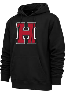 Harvard Crimson Mens Black Block H Long Sleeve Hoodie