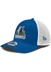 New Era Minnesota Timberwolves Mens Blue Team Classic Neo 39THIRTY Flex Hat