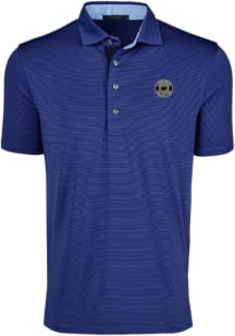 Greyson Kansas Jayhawks Mens Royal Blue Saranac Limestone Collection Short Sleeve Fashion Polo