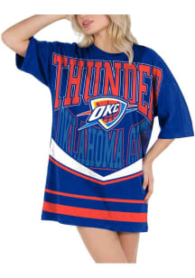 Concepts Sport Oklahoma City Thunder Womens Blue Mosaic Loungewear Sleep Shirt