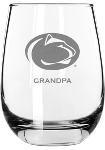 Penn State Nittany Lions Grandpa 15oz Stemless Wine Glass - White