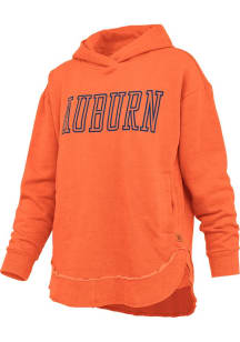 Pressbox Auburn Tigers Womens Orange Super Block Hooded Sweatshirt