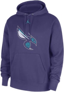 Nike Charlotte Hornets Mens Purple Jordan Brand Statement Long Sleeve Hoodie