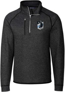 Cutter and Buck Minnesota United FC Mens Charcoal Mainsail Long Sleeve Qtr Zip Pullover