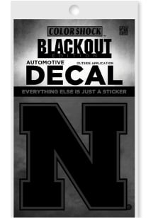 Nebraska Cornhuskers Black Out Auto Decal - Black