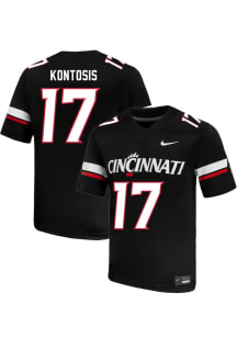 Giyahni Kontosis  Nike Cincinnati Bearcats Black Football NIL Name And Number Football Jersey