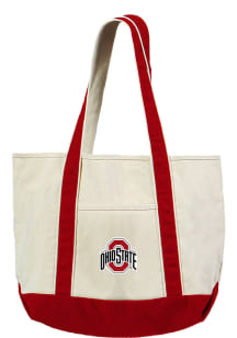 Ohio State Buckeyes White Canvas Tote