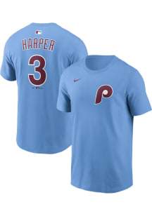 Bryce Harper Philadelphia Phillies Light Blue Alt Short Sleeve Player T Shirt