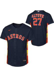 Jose Altuve  Nike Houston Astros Youth Navy Blue Alt 2 Baseline Jersey