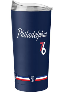 Logo Brands Philadelphia 76ers Primary 20 oz Stainless Steel Tumbler - Navy Blue