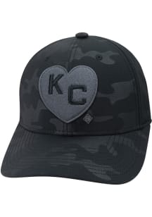 Summit Sportswear Kansas City Monarchs Camo The C Adjustable Hat - Black