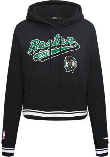 Pro Standard Boston Celtics Womens Black Script Tail Hooded Sweatshirt