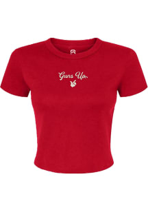 Summit Sportswear Texas Tech Red Raiders Womens Red Guns Up Short Sleeve T-Shirt