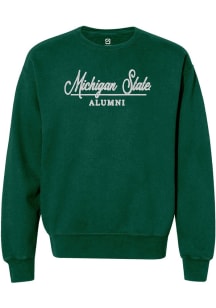 Summit Sportswear Michigan State Spartans Womens Green Alumni Crew Sweatshirt