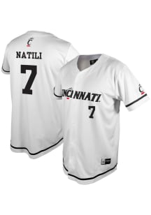 Jackson Natili  Cincinnati Bearcats Mens White NIL Baseball Jersey