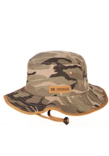 Zephyr Michigan Wolverines Brown Camo Machete Bucket Mens Bucket Hat