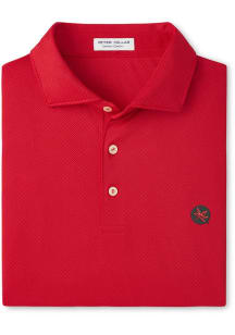 Peter Millar Ohio State Buckeyes Mens Scarlet Red Hugo Red Buckeye Short Sleeve Fashion Polo