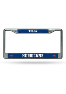 Tulsa Golden Hurricane Decal Chrome License Plate Frame - Silver