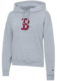 Champion Boston Red Sox Womens Grey Powerblend Hooded Sweatshirt