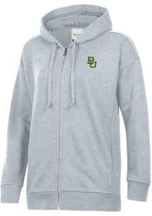 Under Armour Baylor Bears Womens Grey Embroidered Long Sleeve Full Zip Jacket