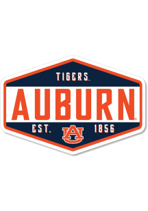 Auburn Tigers 3.5" Est. Badge Rugged Stickers - Orange