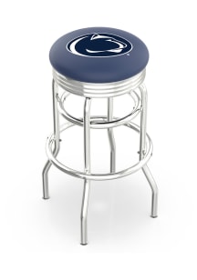 Penn State Nittany Lions Double-Ring Swivel Chrome Pub Stool - Black