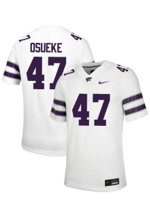 Ben Osueke  Nike K-State Wildcats White NIL Name And Number Football Jersey