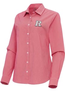 Antigua Rutgers Scarlet Knights Womens Porter Long Sleeve Red Dress Shirt
