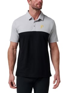 Travis Mathew Pittsburgh Pirates Mens Black Home Run Leader Short Sleeve Fashion Polo