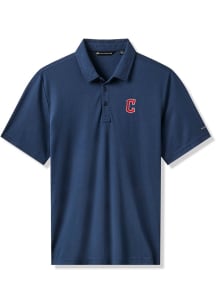 Travis Mathew Cleveland Guardians Mens Navy Blue Playoff Pitch Short Sleeve Fashion Polo