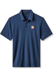 Travis Mathew Houston Astros Mens Navy Blue Playoff Pitch Short Sleeve Fashion Polo
