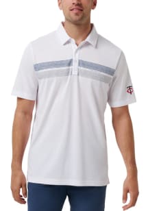 Travis Mathew Minnesota Twins Mens White Top Recruit Short Sleeve Fashion Polo
