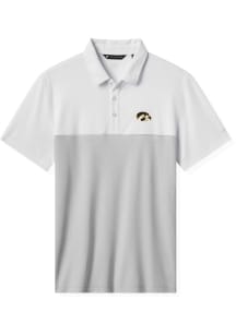 Travis Mathew Iowa Hawkeyes Mens White Drop Back Short Sleeve Fashion Polo