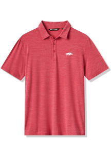 Travis Mathew Arkansas Razorbacks Mens Red Heater Short Sleeve Fashion Polo