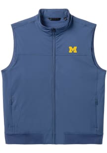Travis Mathew Michigan Wolverines Mens Blue Wanderlust Sleeveless Jacket