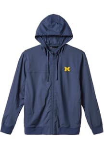 Travis Mathew Michigan Wolverines Mens Navy Blue Wanderlust Light Weight Jacket