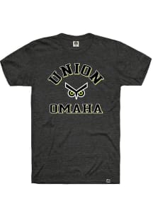 Rally Union Omaha Black team graphic on center chest Short Sleeve Fashion T Shirt