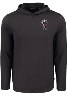 Cutter and Buck Texas Tech Red Raiders Mens Black Coastline Long Sleeve Lightweight Hoodie