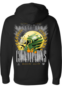 Something Inked Oregon Ducks Mens Black 2026 Orange Bowl Champions Vintage Long Sleeve Hoodie