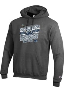 Champion Penn State Nittany Lions Mens Ash 2025 Wrestling National Champions Powerblend Long Sleev..