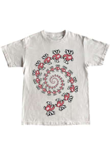 Wisconsin Badgers White Spiral Short Sleeve T Shirt