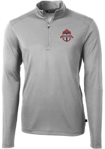 Cutter and Buck Toronto FC Mens Grey Virtue Eco Pique Big and Tall Qtr Zip