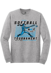 Summit Sportswear Big Ten Grey 2026 Softball Tournament Long Sleeve T Shirt
